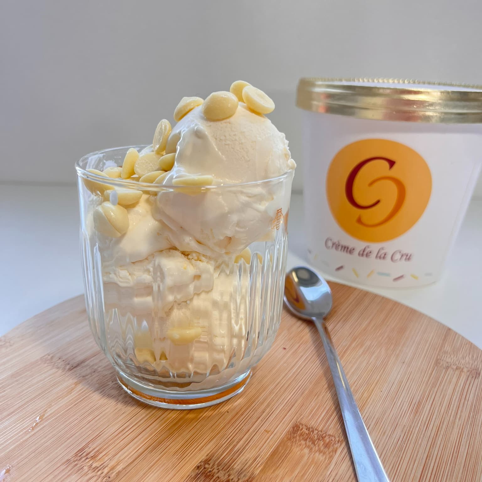 Witte chocolade, van dichtbij